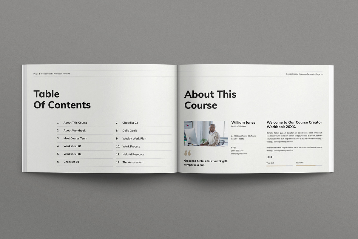 Course Creator Workbook Template preview 2