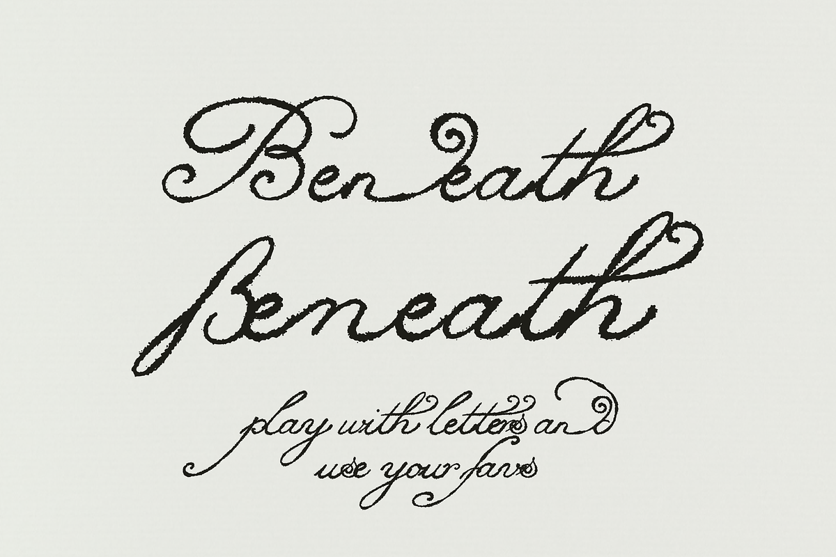 Lily of Sorrows - Spencerian Script, a Script Font by Lilithcollageart (Photo 5 of 8)