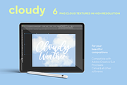 Cloudy - 6 PNG Cloud Textures, a Texture Graphic by Aidana Aidar (Thumbnail 4 of 7)