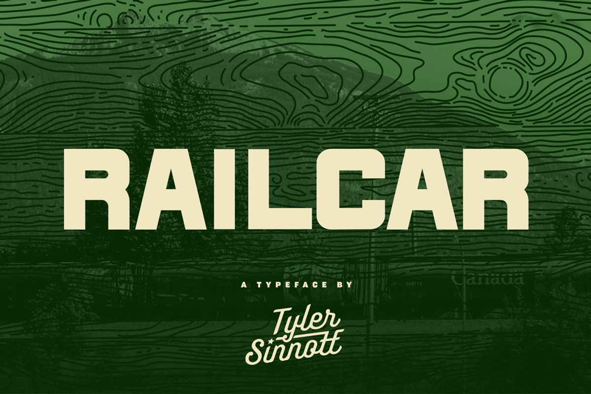 Railcar Display Typeface - %50 OFF