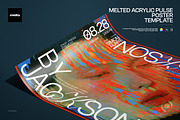 Melted Acrylic Pulse Poster Template, a Poster Template by creatsy5 (Thumbnail 1 of 4)