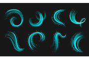 Magic light turquoise swirls with, an Object Illustration by art PVP - market (Thumbnail 1 of 3)