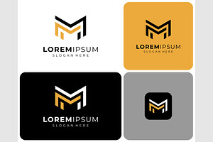 Letter M or MM Line Logo, a Branding & Logo Template by ika trisiana