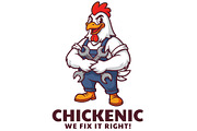 Chickenic Repair Mascot Logo Design, an Animal Illustration by Izdihaar_Studio (Thumbnail 1 of 3)