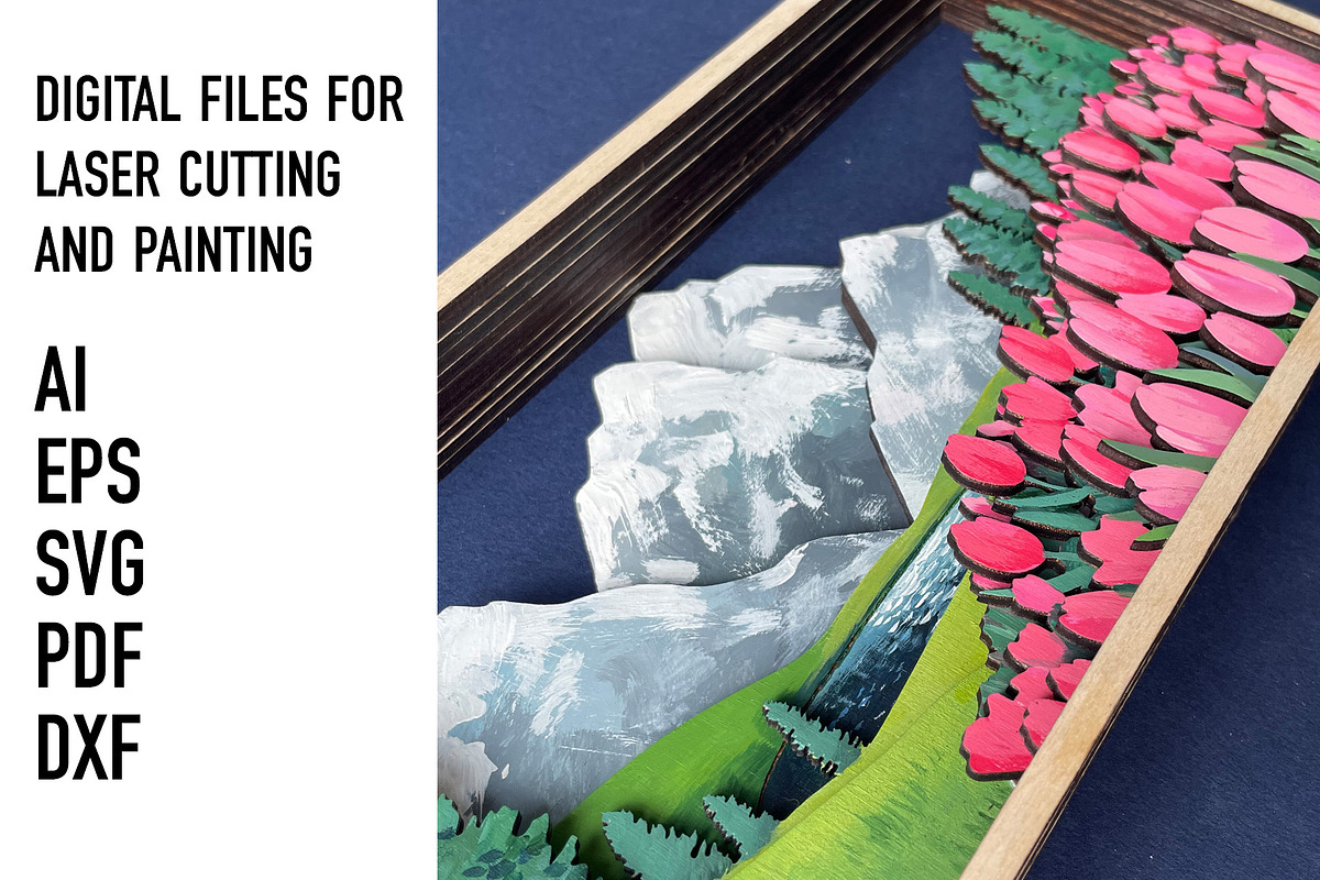Mountains and forest scene, an Object Graphic by HelloWood (Photo 3 of 4)