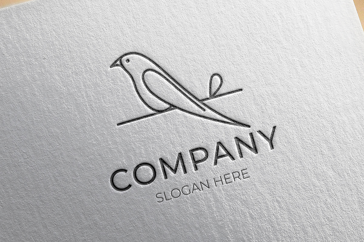 Simple line art bird logo design, a Branding & Logo Template by Medianeka (Photo 3 of 3)