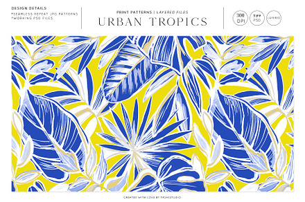 Urban Tropics Seamless Print Designs