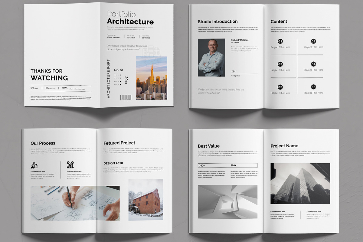 Architecture Portfolio Template, a Brochure Template by MightyDesign (Photo 2 of 6)