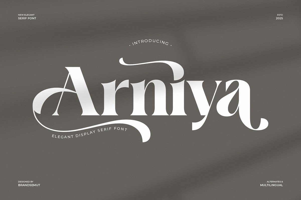 Arniya – Elegant Display Serif Font, a Serif Font by BrandSemut (Photo 1 of 10)