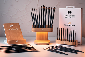 35 Fine Liner Brush Set For Procrea