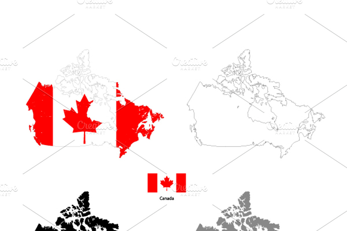 Canada country silhouettes, an Object Graphic by BestPics