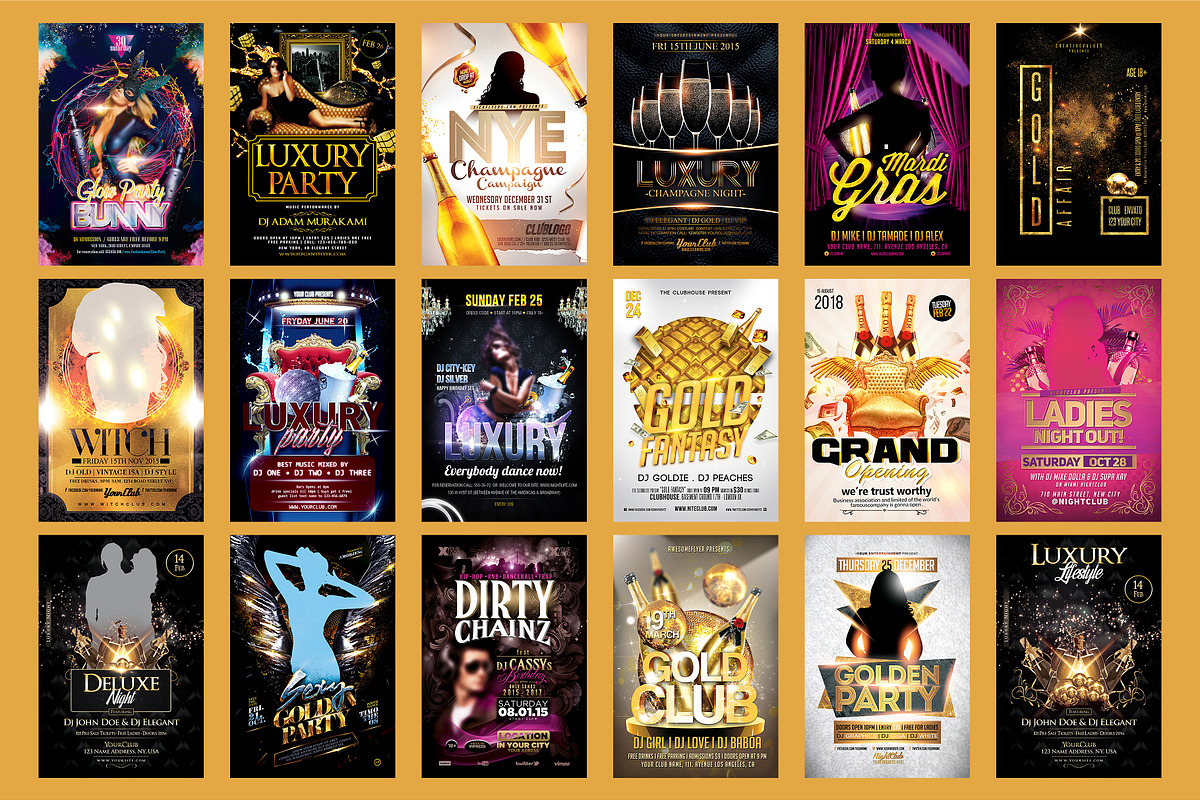 20 Gold Flyer Bundle, a Social Media Template by PopotLane (Photo 3 of 3)