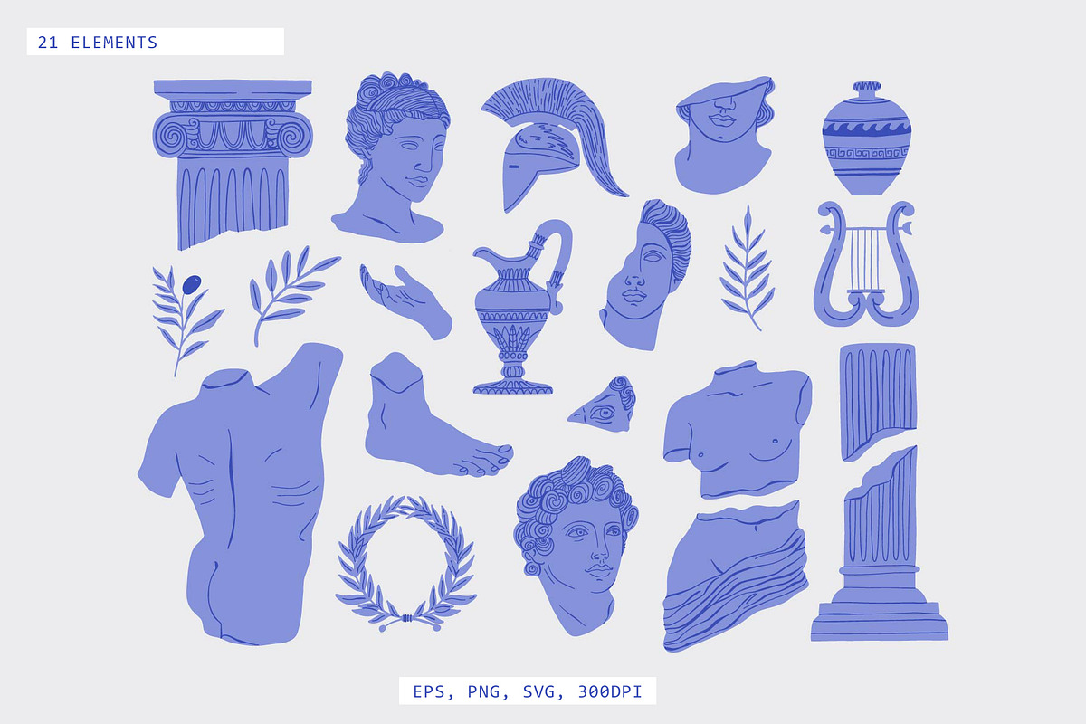 ANTIQUITY: clipart and patterns, an Object Graphic by Elliko shop (Photo 2 of 8)