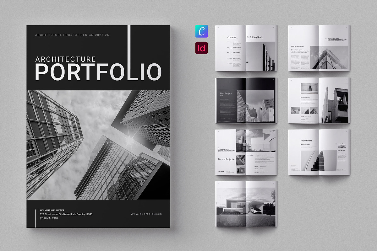 Architecture Portfolio Template, a Brochure Template by ElvinPrint (Photo 1 of 10)
