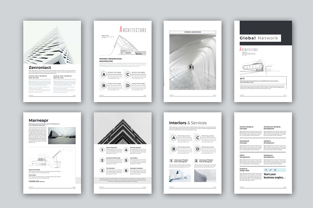 Architecture | Canva, Word & Indd, a Brochure Template by obayes (Photo 3 of 18)