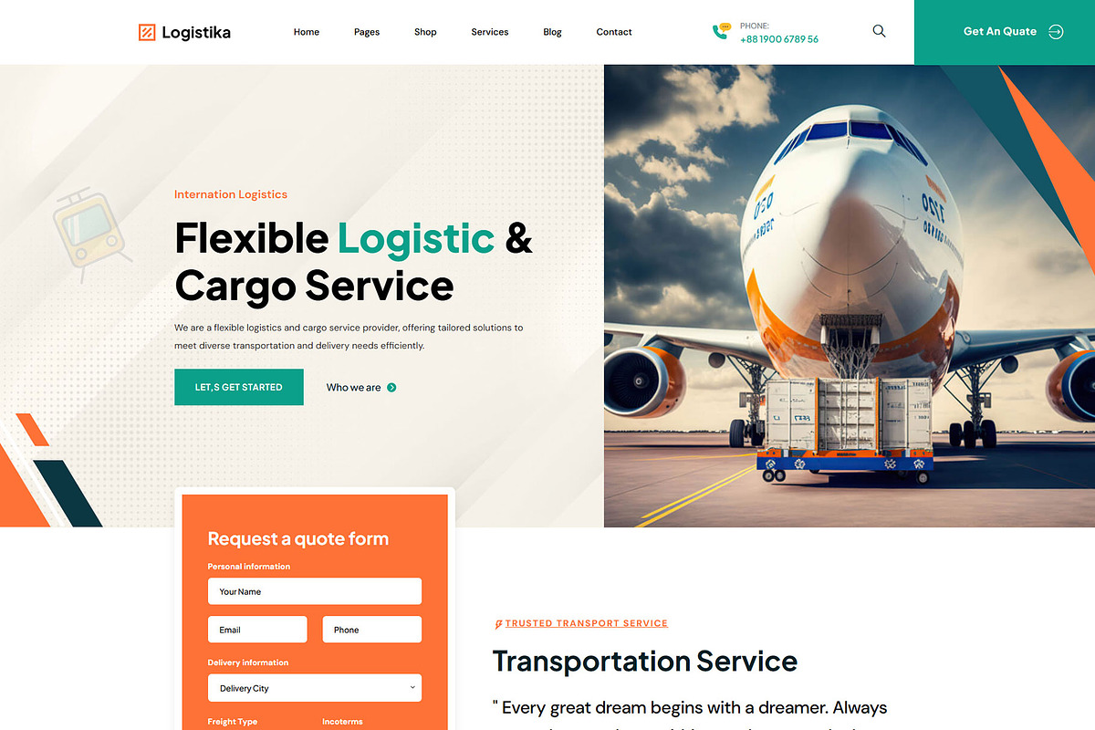 Logistika Transport WordPress Theme, a WordPress Template by NaimaAnjum (Photo 4 of 5)