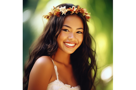 Hawaiian woman in white off shoulder, a Person Photo by Lermont51