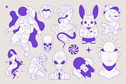 Y2K Illustrations and Elements Set, a Graphic by Vasya Kobelev (Thumbnail 10 of 16)