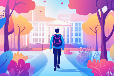 A college student heading, a Photo by Pavel_design