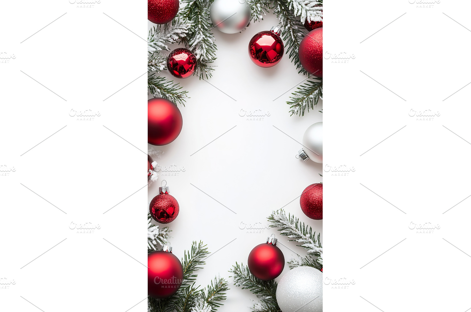 Festive evergreen boughs with red, a Holiday Photo by Lermont51