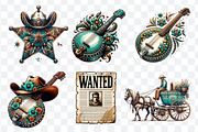 Western Cowgirl Sublimation Bundle, a Decorative Illustration by Bubble Pixel (Thumbnail 6 of 10)