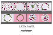 Flat lay floral Stock Photo, a Mockup by GalinaMalinka (Thumbnail 10 of 10)