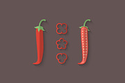 Flat Vegetables Set, an Illustration by Alex Serada (Thumbnail 9 of 17)