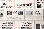 Cream Portfolio Google Slide, a Presentation Template by graphicook (Thumbnail 2 of 10)