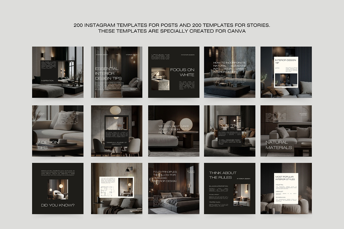 Interior Design Instagram Bundle III, a Social Media Template by Instprofi | Studio Estimo (Photo 23 of 49)