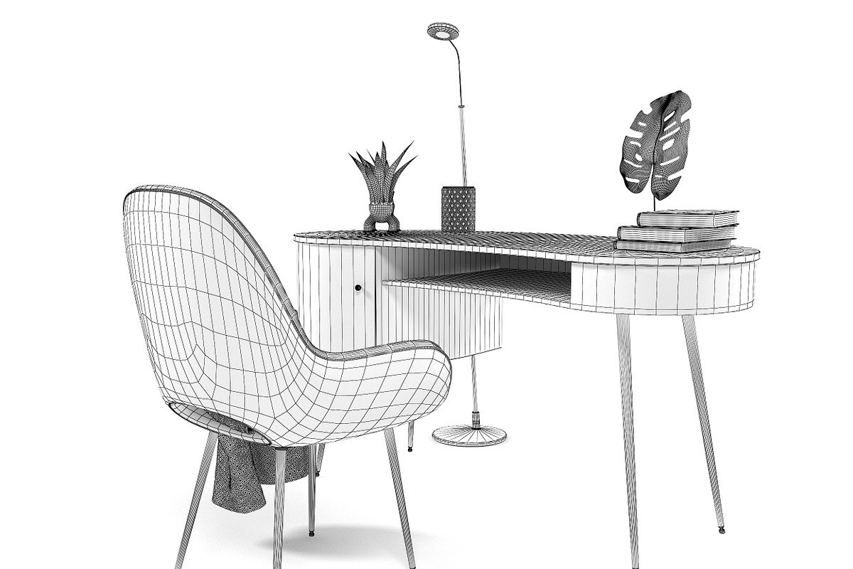 Home office 1311, a Furniture 3D Model by inDahouze (Photo 10 of 11)