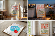 62 Poster Frame Mockup Bundle, a Mockup by DesignRocket (Thumbnail 3 of 14)