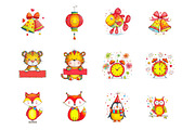 Cute New Year Clipart, an Illustration by Design Market (Thumbnail 2 of 3)