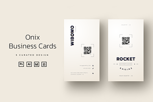 Onyx Business Card Bundle 5 Designs