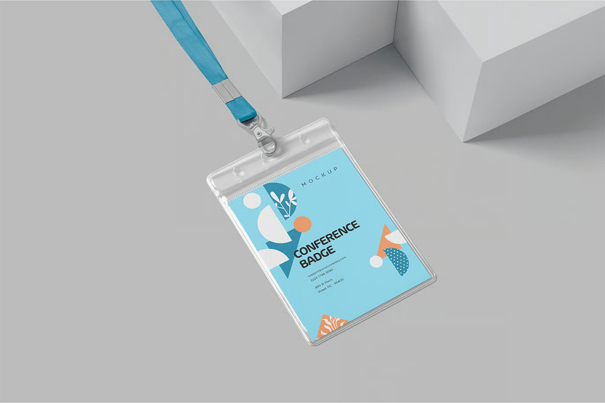 Conference Badge Mockups, an Advertising Mockup by megostudi0 (Photo 7 of 7)