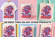 500+ Japanese T-Shirt Designs Bundle, a Decorative Illustration by Selenique Studio (Thumbnail 6 of 16)
