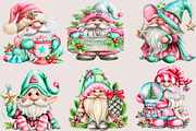Christmas Gnome Clipart PNG Bundle, a Seasonal Illustration by SVGArt (Thumbnail 2 of 4)