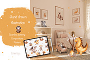 Cute dinosaur - kids collection, an Animal Illustration by Linerisyart (Thumbnail 2 of 15)
