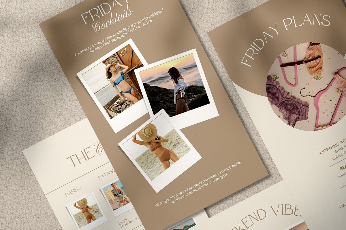 Minimal Bachelorette Itinerary Canva, a Presentation Template by SKY CREATION (Photo 1 of 7)