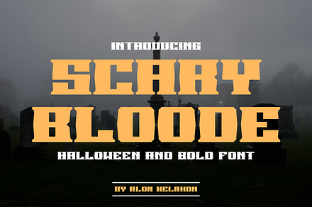 Scary Bloode, a Serif Font by alon kelakon