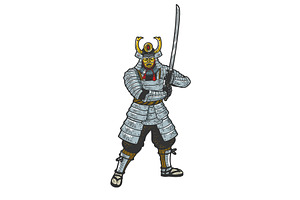 Samurai Warrior Sketch Vector