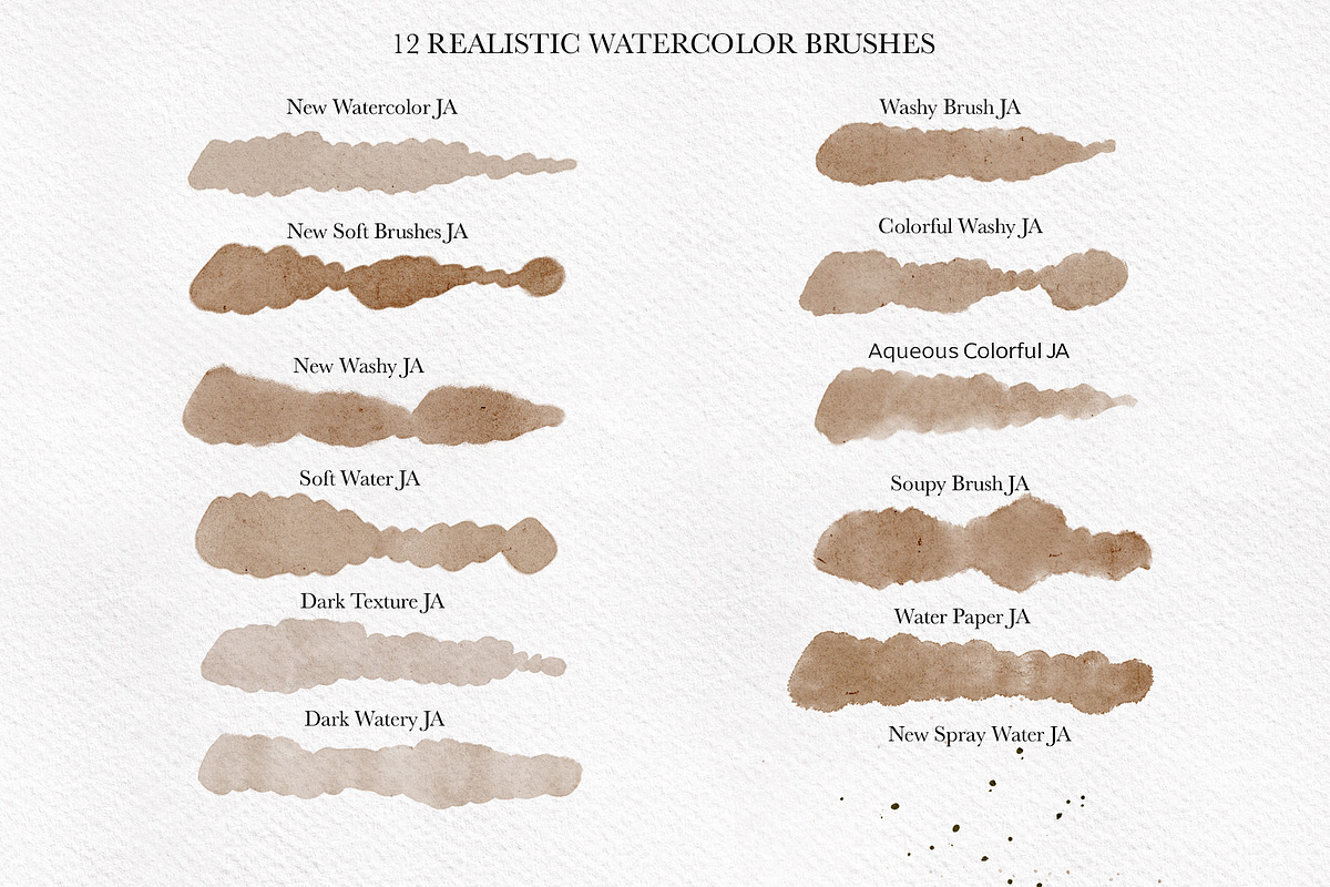 Realistic Watercolor Procreate Brush, a Brush Add-On by Jenteva Art (Photo 2 of 15)