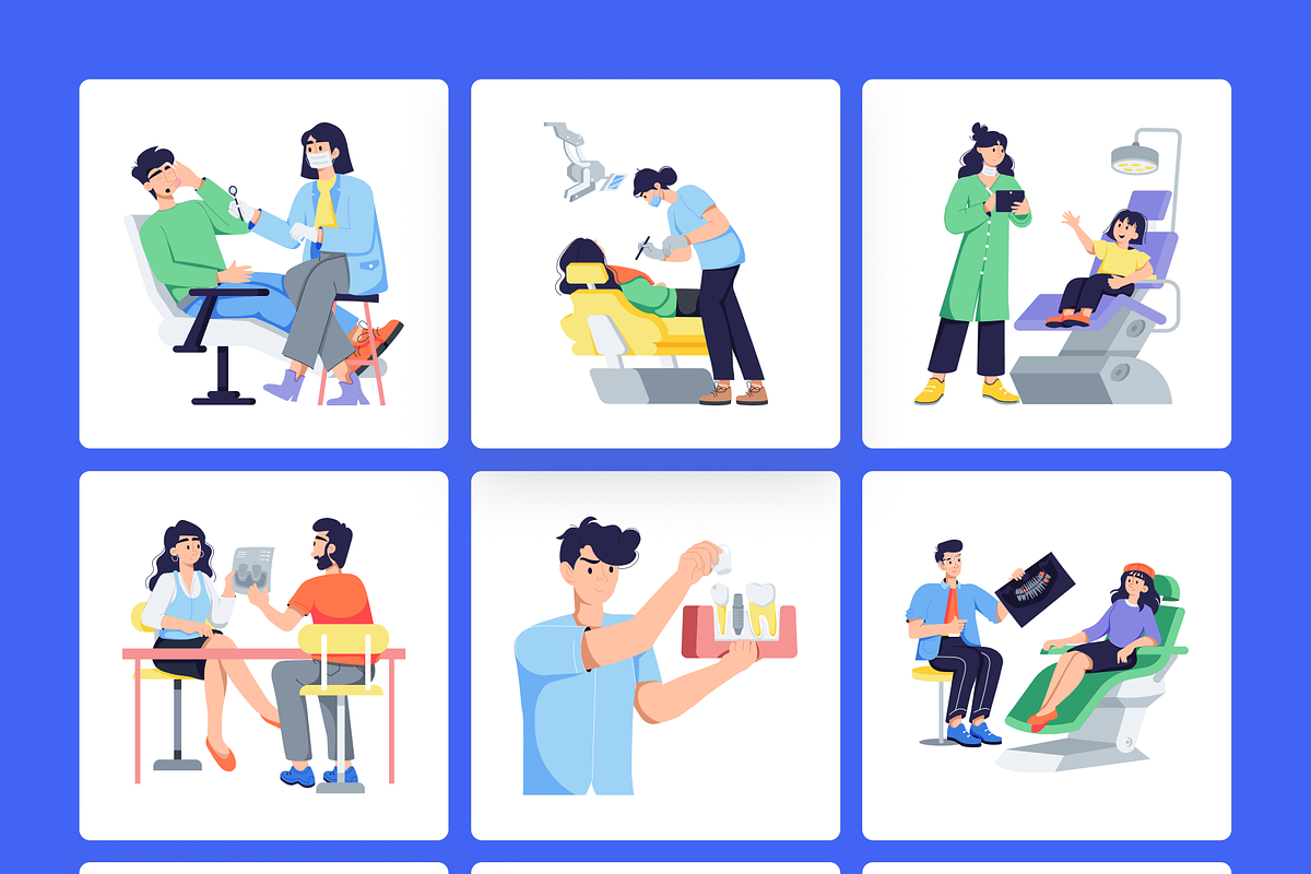 Animated Dentist Activities, a Person Illustration by Prosymbols (Photo 7 of 11)
