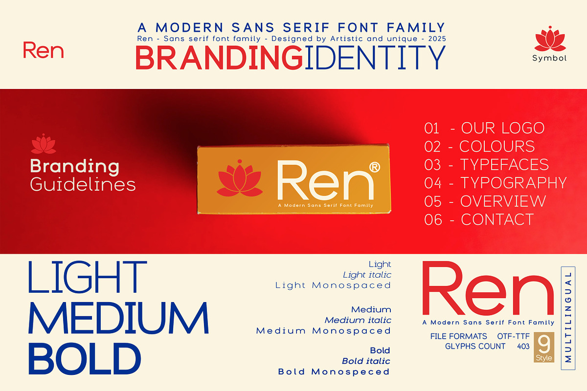 Ren - Sans serif font family, a Sans Serif Font by Artistic & Unique (Photo 11 of 15)