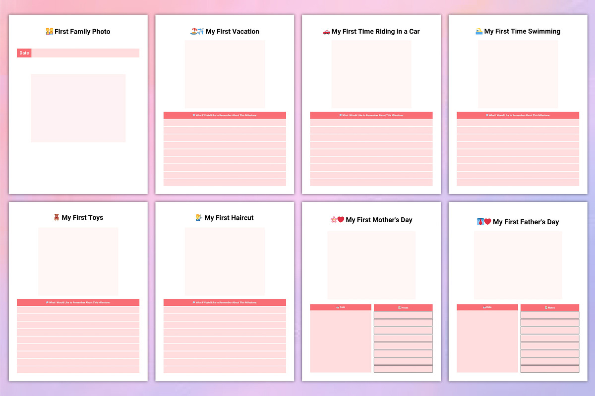 Baby Memory Book canva, a Stationery Template by Designmela01 (Photo 2 of 6)