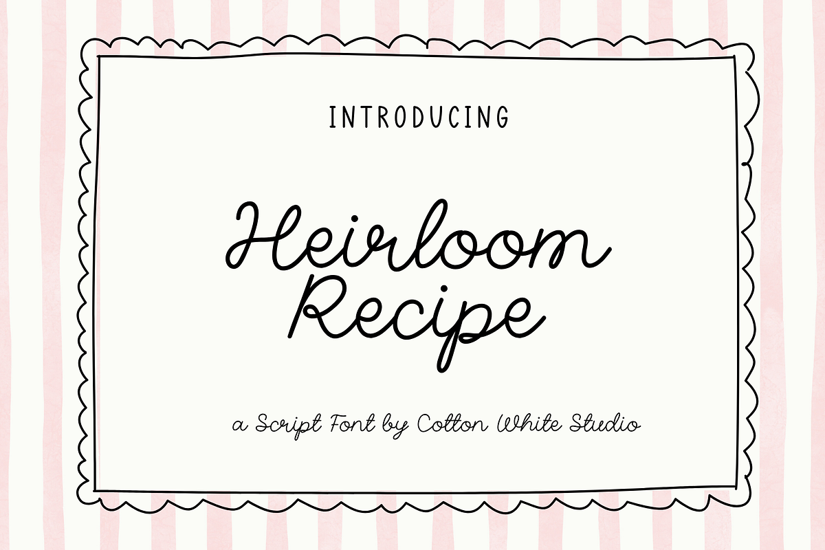 Heirloom Recipe, a Script Font by Sofia Skoog (Photo 1 of 10)