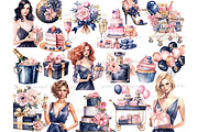 Happy Birthday Clipart PNG, a Person Illustration by GlamArtZhanna (Thumbnail 2 of 5)