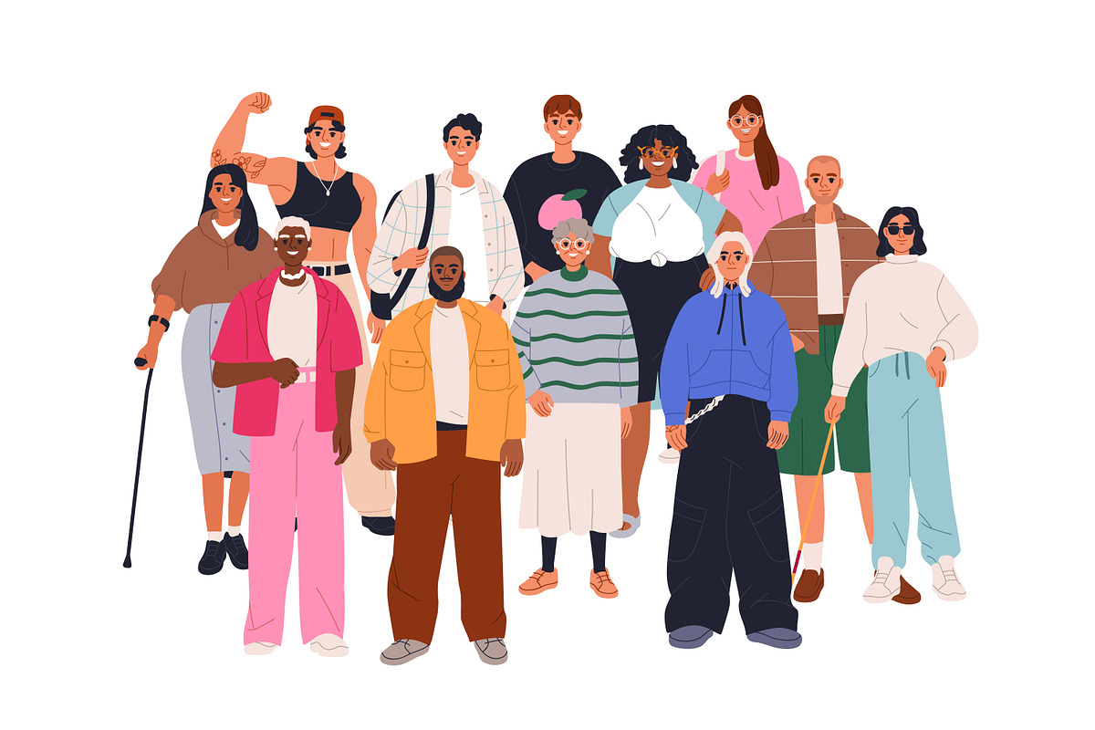 Diverse people group, society, a Person Illustration by Good Studio (Photo 5 of 7)