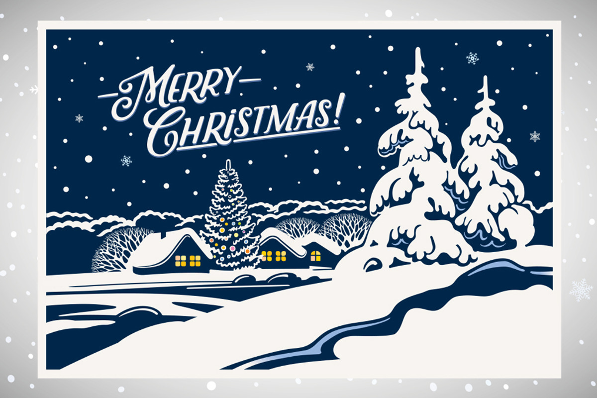 Winter landscape, vector set., a Decorative Illustration by Countryside life (Photo 4 of 7)