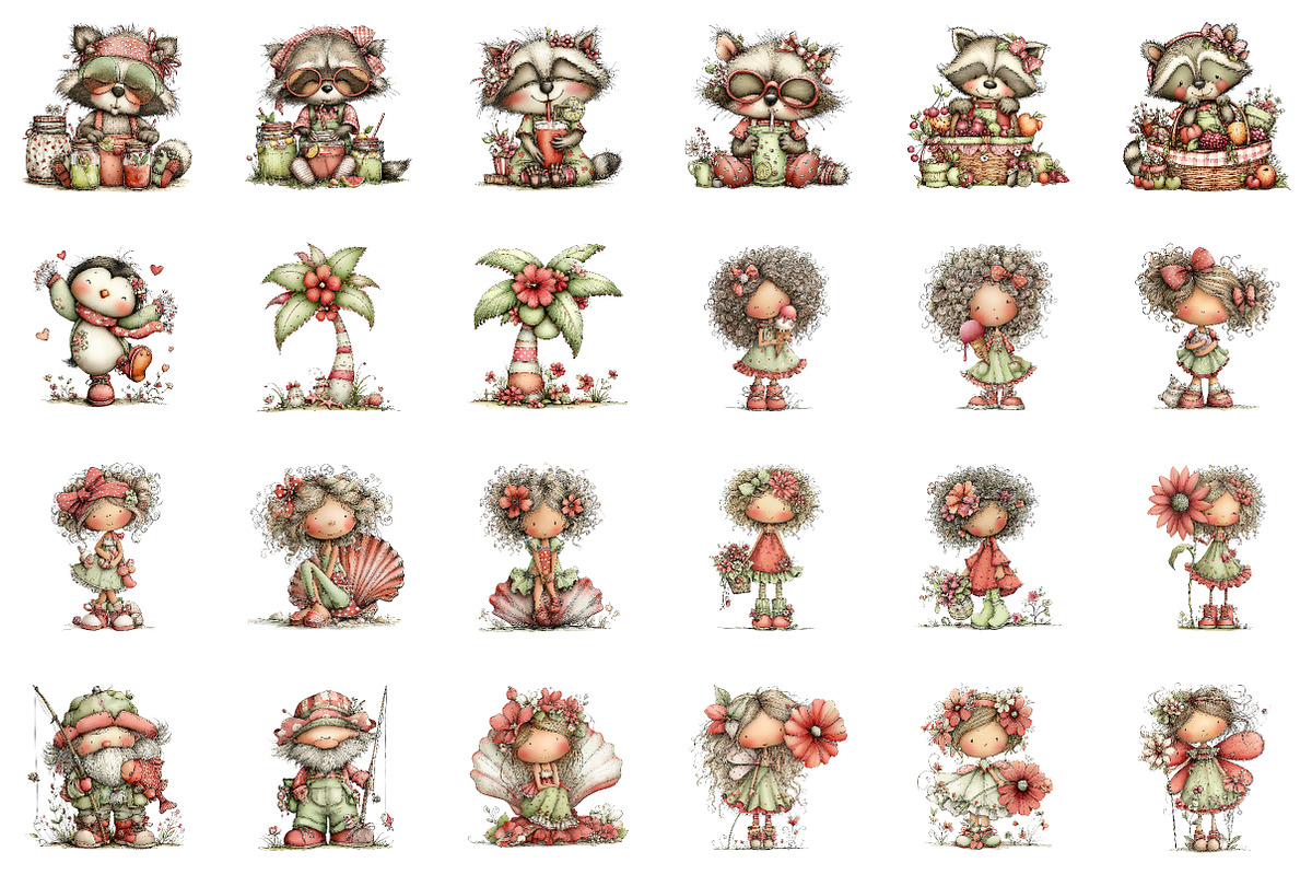 Whimsical Summer Clipart Bundle, an Illustration by CreationArt (Photo 5 of 7)