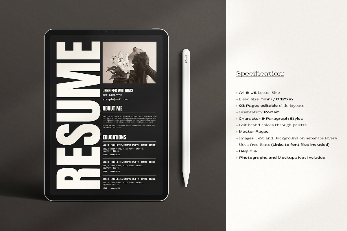 Resume - CV - Letter, a Resume Template by ArtisanaAura (Photo 2 of 5)